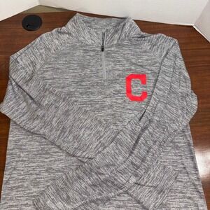 MLB Genuine Merchandise | Cleveland Baseball | 1/4  Zip‎ Pullover Gray Mens M